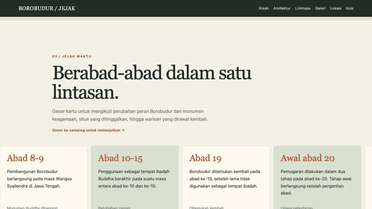 Bagian dari halaman contoh: Borobudur: batu, jejak, dan makna